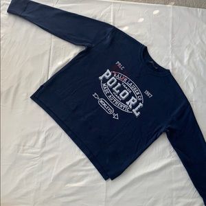 Navy Blue Polo Sweater